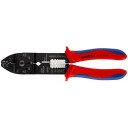 Krimpē&scaron;anas knaibles, Knipex, 97 21 215 B SB, neizolētiem spraudņu savienotājiem (platums 6.3 mm), 0.5-2.5 mm&sup2;, 290 g, 3 krimpē&scaron;anas pozīcijas.
