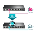 10-Port Gigabit Lengvasis Smart Switch su 8-Port PoE+, TP-Link, TL-SG1210MPE, 9&times; 10/100/1000 Mbps RJ45 prievadai, 1&times; 1000 Mbps Combo SFP/RJ45 prievadas