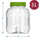 Многофункциональная 3 л банка с краном BROWIN 602503, BPA-free, &Oslash;100