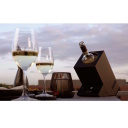 Kompakts brīvi stāvošs vīna dzesētājs vienai pudelei ar precīzu temperatūras uzturēšanu melns 00614 Caso