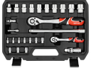 Tööriistakomplekt 1/4", 1/2" 41 tk YATO YT-38742 CRV 6140, CrV 50BV30, 72 hammast