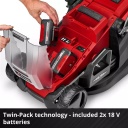 Bezvadu zāles pļāvējs GE-CM 36/36 Li, EINHELL, 3413230, 36 cm grie&scaron;anas platums, 2x4,0Ah akumulatori, 400 m&sup2; ieteicamā platība