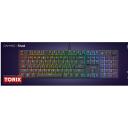 Trust Klaviatuur GXT 866 TORIX, 104 nuppu, RGB LED valgustus, 1.8 m toitekaabel, mehaanilised l&uuml;litid, QWERTY, must