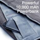 Bodi-Tek Apsildāmā sega THHT-GR-EU/1,0, 120mm &times; 50mm, Poliesters, 3 siltuma iestatījumi, 10000 mAh akumulators