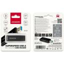 Axagon M&auml;lukaardi lugeja CRE-S2N USB 3.2 Gen 1, 2 pesa, 5000 Mbit/s, toetab MicroSD, SD, must