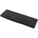 Logitech Klaviatuur K120 920-002479 USB, 1.5 m kaabel, QWERTY, must, t&auml;issuuruses, madala profiiliga, pritsmekindel kuni 60 ml