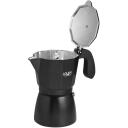 Adler Espresso kohvimasin AD 4421, 320ml, 6 tassi, alumiiniumisulamist, must