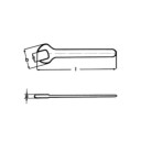 Atvērtā uzgriežņu atslēga, KNIPEX, 98 00 1", 15&deg; leņķis, hromēts vanādija tērauds