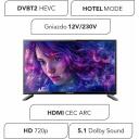 Manta teleruum MATV001LHN24, 24 tolli, 1366x768, IPS, DVB-T2/HEVC, 2xUSB, 1xHDMI, 1xMini AV, 2x3W, 1000:1, 60Hz, 6.5ms