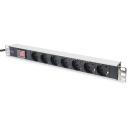 Digitus Maitinimo juosta DN-95402, 2m, 7 lizdai, 250V, 16A, 4000W, 1U aliuminio PDU
