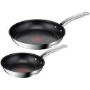 Tefal Pannide komplekt Intuition B817S255, 20/26cm, induktsioonile sobiv, fikseeritud k&auml;epide, must/h&otilde;be