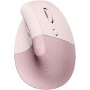Logitech USB оптическая вертикальная мышь розовая 910-006478, 4000 DPI, 4 кнопки, RF беспроводная + Bluetooth, эргономичный дизайн