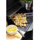 Barbecook E-Luca elektriskais grils balkonam un terasei 2 sildzonas čuguna restes LED temperatūras displejs 121x60x112cm BC-ELE-3000 melns