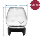 Daiginimo indas stiklinis + ridikėlių sėklos BIOOGROD 745747, 580 ml, 11x10.5x13.2 cm