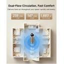 Dreame AirPursue PM10 oro valytuvas HEPA filtravimas Dual-Flow 300 m&sup3;/h Wi-Fi LCD CVF24A Balta