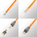 Logilink adapteris MP0033, RJ45 vītnes, 50 gab., Ekranēts, zeltīti kontakti, vadotnes plāksnīte