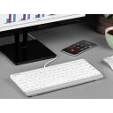 A4Tech Klaviatuur FStyler FK11 A4TKLA47119, 1.5m, USB, membraan, valge, 12 multimeedia nuppu