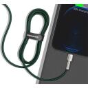 Baseus USB kaabel Lightning CALJK-A06, 1m, 2.4A, 480Mbps, roheline, kvaliteetsed materjalid