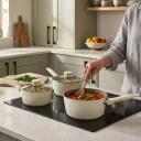 Russell Hobbs Кастрюля RH03866C, 16см, кремовый, алюминий, с крышкой, совместима со всеми типами плит, включая индукционные