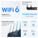 TP-Link Archer AX55 Pro bezvadu mar&scaron;rutētājs Wi-Fi 6 līdz 3000 Mbps USB 3.0 2.5 Gbps WAN/LAN 4&times; antenas 3&times; LAN Gigabit Melns