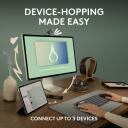 Logitech USB optinė pelė M350S 910-007013, 4000 DPI, 3 mygtukai, RF belaidis + Bluetooth, AA baterija
