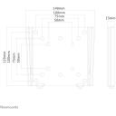 Крепление для телевизора Neomounts FPMA-W25BLACK, фиксированное, до 30", VESA 50x50-100x100 мм, 30 кг, черное