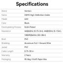Vention HDMI kaabel 15M AACBN, 4K@60Hz, 18Gbit/s, 3D, HDR, must