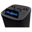 Super šventinė Party Box su karaokė vakarėliams 150W TWS Bluetooth FM USB microSD LED ekranas akumuliatorinis maitinimas juoda SV-022402 Sven
