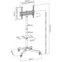 Sbox TV hoidik FS-224-2, 32-55", 35kg, 100x100-400x400, vertikaalne kallutus +5&deg;/-12&deg;, kaablite haldus