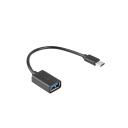 Lanberg USB adapteris C(M)-USB-A(F)2.0 AD-OTG-UC-01, 15cm, 480Mb/s, datu pārsūtī&scaron;ana, uzlāde, OTG atbalsts