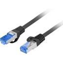 Lanberg patch kaabel Cat.6A S/FTP LSZH CCA PCF6A-10CC-1500-BK, 15 m, must, RJ-45, S/FTP, 0.98 mm, 500MHz