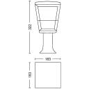 Philips Hue Econic āra pjedestāla gaismeklis 8718696170595, 15 W, 2000-6500 K, 1150 lm, IP44, LED