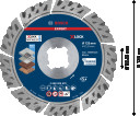 X-LOCK dimanta disks Multi Material 125, Mazām leņķa slīpma&scaron;īnām EXPERT MULTI MATERIAL DIMANTA GRIEZĒJDISKS, 2608900670, BOSCH