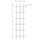 Augu balsts - Dārza režģis 150 x 45 cm 3 gab BIOOGROD 721424, tērauds, melns