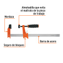 Spīle 250 mm, dziļums 60 mm, maksimālā slodze 140 kg PRF-10 TRUPER