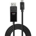 Lindy USB Type-C į DP 43342 2m 7680x4320@60Hz, tiesus kontaktas, juodas, PVC, auksinis, CE/FCC/REACH/RoHS/UKCA