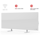 Smart premium infrared and convection heater up to 30 m² 700W 11 mm tempered glass panel with Wi-Fi 110×40×4 cm white AGH0001S Aeno