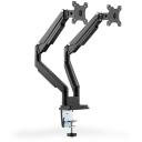 Digitus Lauahoidik DA-90395, 2x32'', 18kg, 33.5cm, must, VESA 75x75, 100x100, teras, plastmass, alumiinium