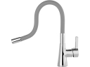 Virtuves jaucējkrāns, elastīgs FALA, 75710, gaiši pelēks, ar ergonomisku rokturi un 5 gadu garantiju
