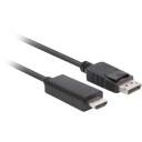 Lanberg DisplayPort HDMI kaabel CA-DPHD-11CC-0050-BK, 5 m, DisplayPort Male, HDMI Male, vaskjuhtmed, 4,95 Gbps, 1920x1080@60Hz
