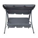 Šūpoles MONA 3-vietīgas, pelēkas 19405