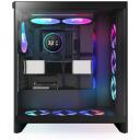 Nzxt CPU Jahuti RL-KR28E-B2, 2 ventilaatorit, 140mm, 98.61cfm, 34.5dB, RGB, LCD ekraan, 8 LED