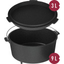 Чугунный котел с крышкой-сковородой BROWIN 330515, 12L