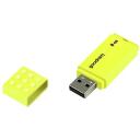 Goodram Pendrive UME2 8GB USB 2.0 UME2-0080Y0R11, 8GB, 20MB/s, 5MB/s, geltona, USB 2.0, raktų pakabuko anga