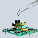 Universālie pinceti, KNIPEX, 92 34 36, nerūsējo&scaron;ais tērauds, 0.5 mm smaili gali, 152 x 8 x 18 mm