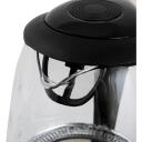 Esperanza EKK011K elektriskā tējkanna, 1.7L, 2200W, bezvadu, automātiska izslēg&scaron;anās, slēpts sildelements, LED apgaismojums