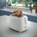 Philips Toaster HD2511/00, 900 W, 2 riekelės, 8 rudos lygiai, 2 angos, auk&scaron;to pakėlimo mechanizmas, metalinis korpusas, baltas