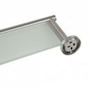 Axentia полка 7840775, 540mm, 140mm, 50mm, нержавеющая сталь, матовое стекло, серый