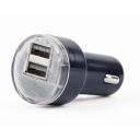 Gembird Auto laadija EG-U2C2A-CAR-02, 2xUSB, 12-24V, 2.1A, must