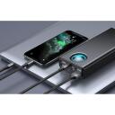 Baseus Amblight akumulators PPLG000101, 30000mAh, 4xUSB, USB-C, 65W, melns, LED displejs, 5 porti